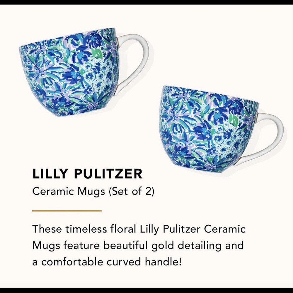 Lilly Pulitzer Ceramic Mugs Set